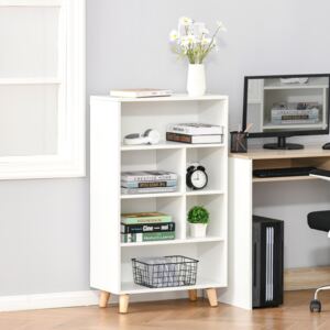 HOMCOM Bookcase Modern Bookshelf Display Cabinet Cube Storage Unit for Home Office Living Room Study White