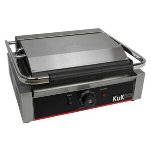 MonsterShop KuKoo Grooved / Flat Panini Press Commercial Grill Toaster