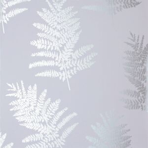 Arthouse Opera Fern Tree Smooth Metallic Silver Wallpaper