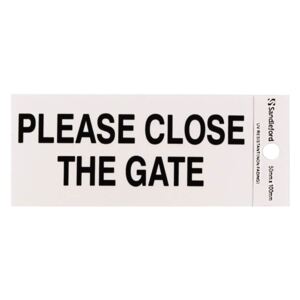 Self Adhesive Please Close The Gate Sign - 100 x 50mm