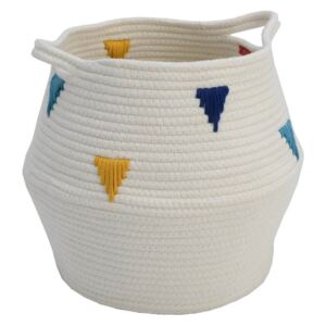 Cotton Rope Basket with Triangle Design