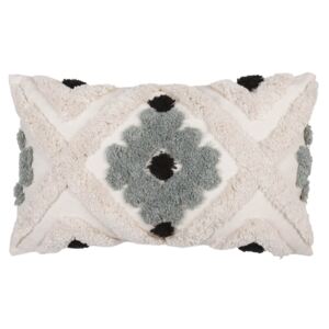 Tufted Geometric Cushion - Olive - 30x50cm