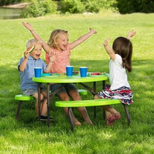 Lifetime Children's Oval Picnic Table - Lime Green - 86.3 x 62.7 cm