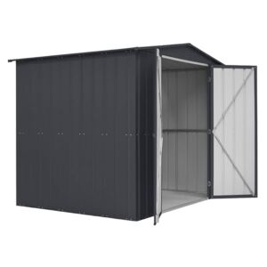 8x6ft Shed Lotus Double Hinged Anthracite Grey