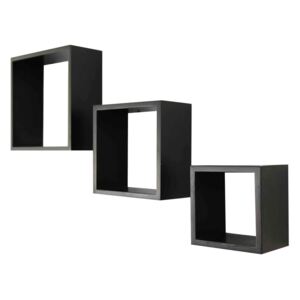 Wall Cubes 3 Pack - Black Matt