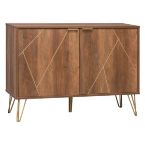 Moscow Sideboard - Wood Effect and Gold