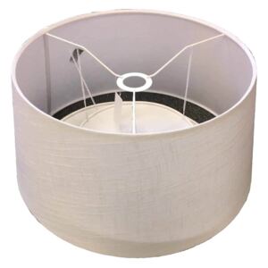 Linen Tapered Lamp Shade Diffuser - Ivory & White
