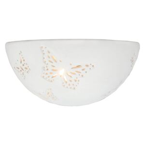 Papillon Ceramic Punched Wall Light