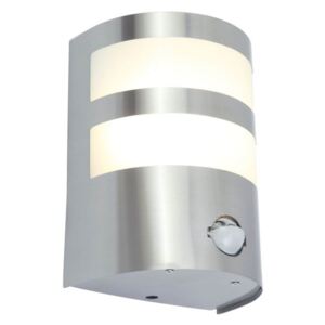 Lutec Cameo 10W LED PIR Wall Light - Silver
