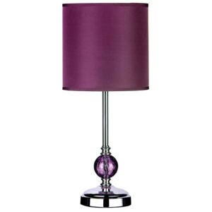 Crackle Glass Purple Shade Table Lamp