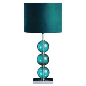 Mistro Teal Suede Effect Shade Table Lamp