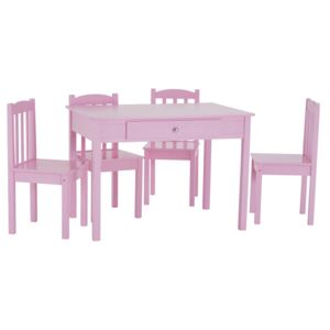 Kids 4 Seater Dining Set - Pink
