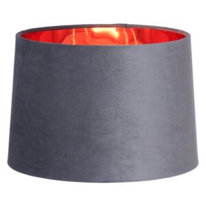 Velvet Taper Lamp Shade - Grey - 30cm