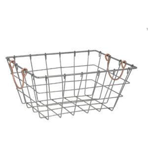 Large Metal Wire Basket with Handles
