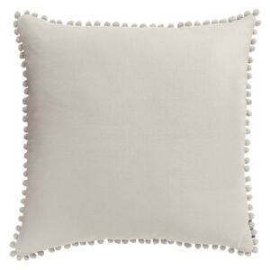 Country Living Linen Pom Pom Cushion - 50x50cm - Warm Ivory