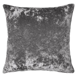 Crushed Velvet Cushion - Grey - 58x58cm
