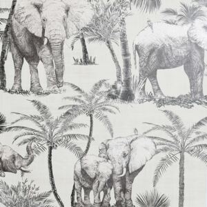 Elephant Grove Grey Artistick Wallpaper