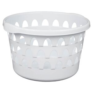 Strata Round Laundry Basket - White