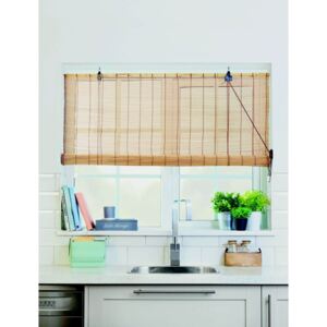 Brown Bamboo Roll Up Blind 60cm
