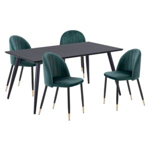 Illona 4 Seater Dining Set - Emerald