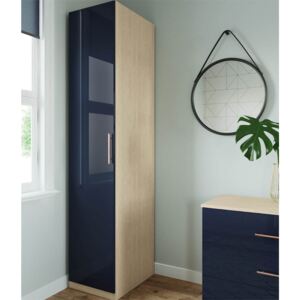 Modular Bedroom Slab Single Wardrobe - Navy Blue