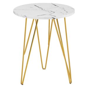 Fusion Lamp Table - White Marble