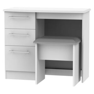 Siena Dressing Table and Stool Set - Grey