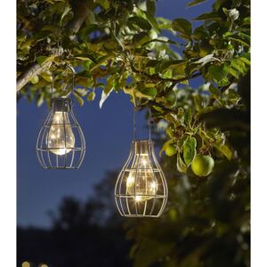 Solar Company Lightbulb Cage Lantern - Green & Grey