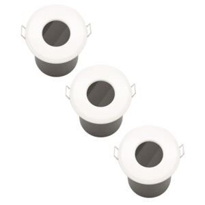 Fixed Fire Rated IP65 Pack 3 Downlights - White Finish