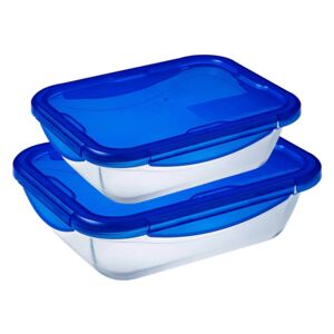 Pyrex Cook & Go 2 Piece Food Storage Set - Blue
