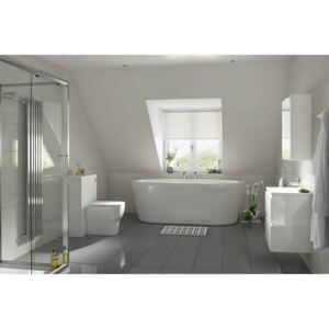 Breeze Grey Polished Porcelain Wall and Floor Tiles - 28.6 x 58cm - 6 Pack