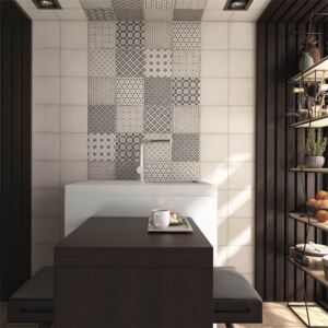 Bulevar Grey Decor 20 x 20cm Wall & Floor Tile