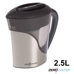 ZeroWater 11 Cup Stainless Steel Water Filter Jug - 2.6l