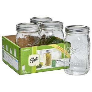 Ball Mason Jars - Pack of 4 - 945ml - Wide Mouth