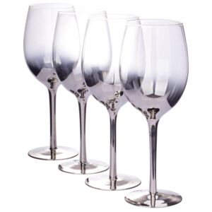 Ombre Wine Glasses - Silver - Set of 4