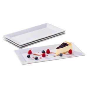 White Rectangle Platters - Set of 4