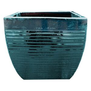 Helix Square Planter - Forest Green