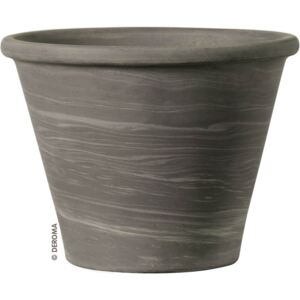 Vasum Duo Bianco Terracotta Pot in Grey - 37cm