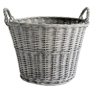 Grey Wash Wicker Basket - 45cm