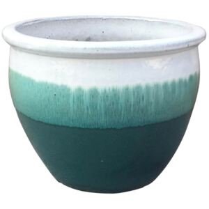 Gradina Round Terracotta Glaze Garden Plant Pot - Ombre / 46cm