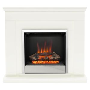 Be Modern Durham Electric Fireplace Suite - Soft White