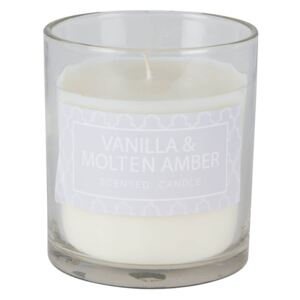 Vanilla & Molten Amber Glass Candle