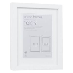 Photo Frame White 10 x 8 with 8 x 6 Mount Aperture