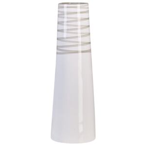Decorative Vase White Terracotta Elegant Modern Beliani