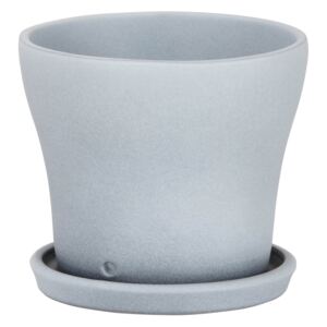 Grey Stone Ceramic Cover Pot 13cm