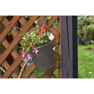 6 Fence and Balcony Hanging Pot - Grey