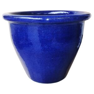 Malay Glazed Blue Pot - 19cm