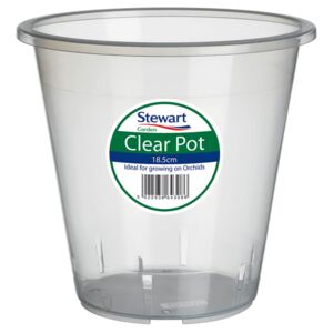 Clear Plastic Pot - 18.5cm