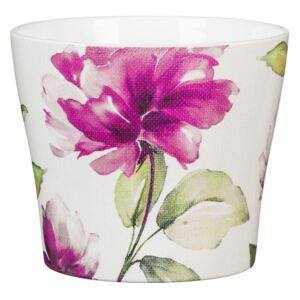 Burgundy Ceramic Cover Pot Rose 13cm