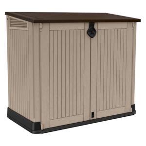 Keter Store It Out Midi Outdoor Plastic Garden Storage Box - 880L - Beige / Brown